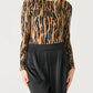 Black Tape - Long Sleeve Crewneck Bodysuit