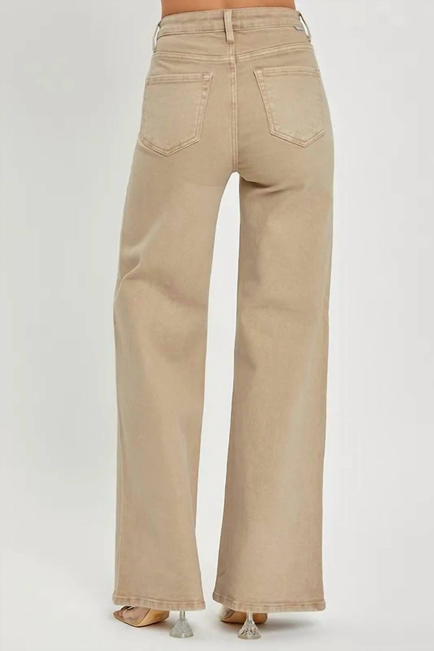 Trendsi - Risen Full Size Tummy Control High Rise Wide Leg Jeans Plus Size