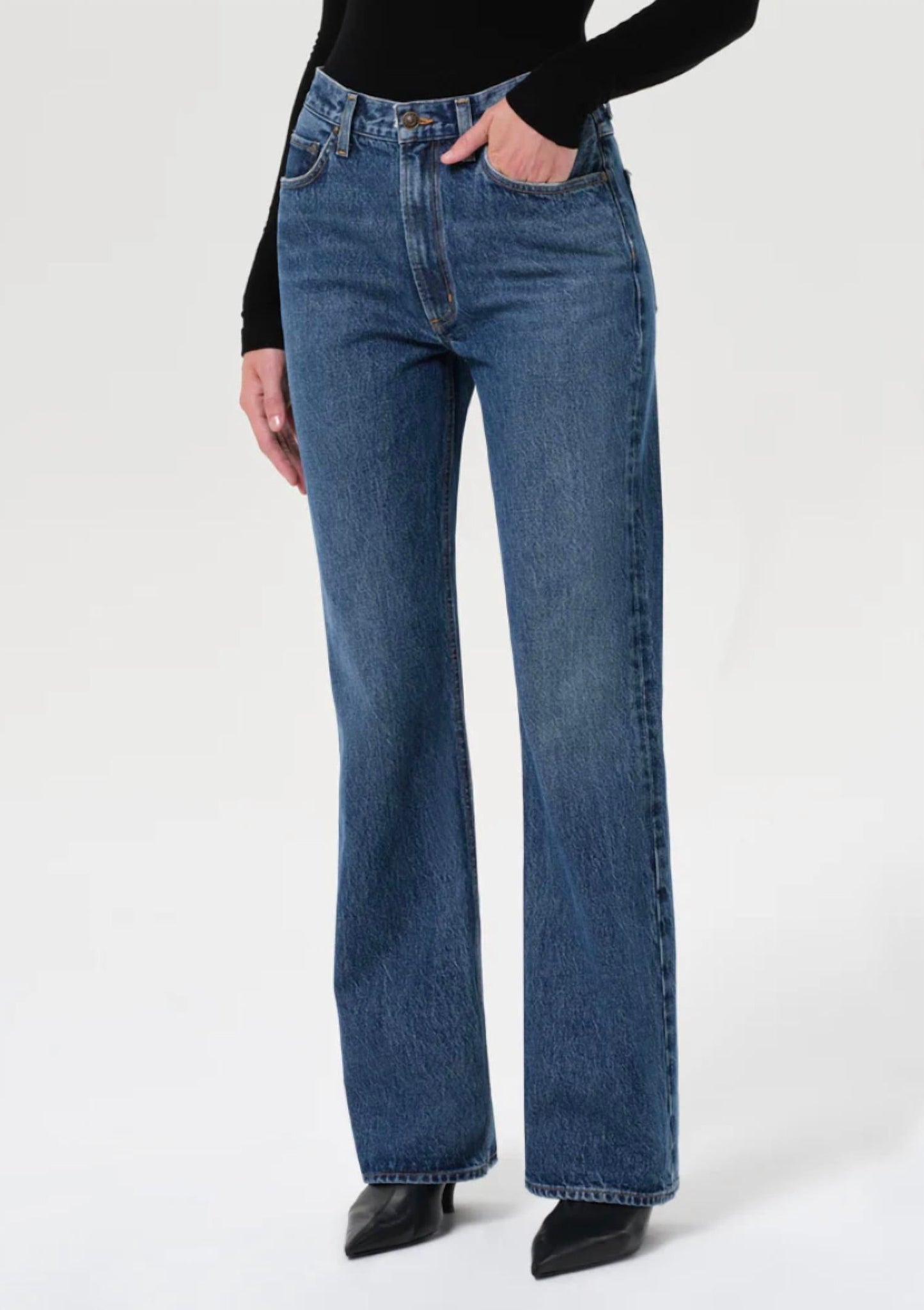 Agolde - Leena Mid Rise Baby Flare Jean