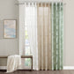 Palm Leaf Burnout Sheer Window Curtain White 50x84