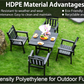 HDPE Outdoor Patio Dining Set