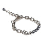 Dolce & Gabbana - Women's Tone Chain Lobster Clasp Logo Gray Pearls Bracelet