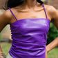 Buddylove - Jolie Vegan Leather Cropped Tank Top
