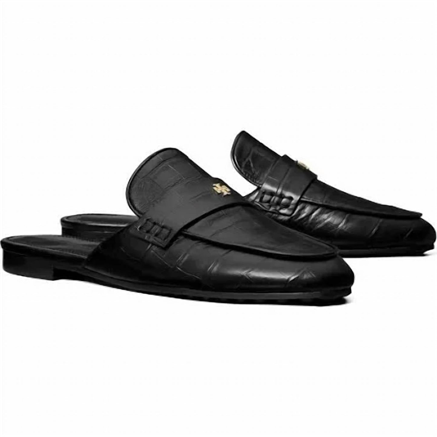 Tory Burch - Ballet Backless Loafer Croc Embossed
