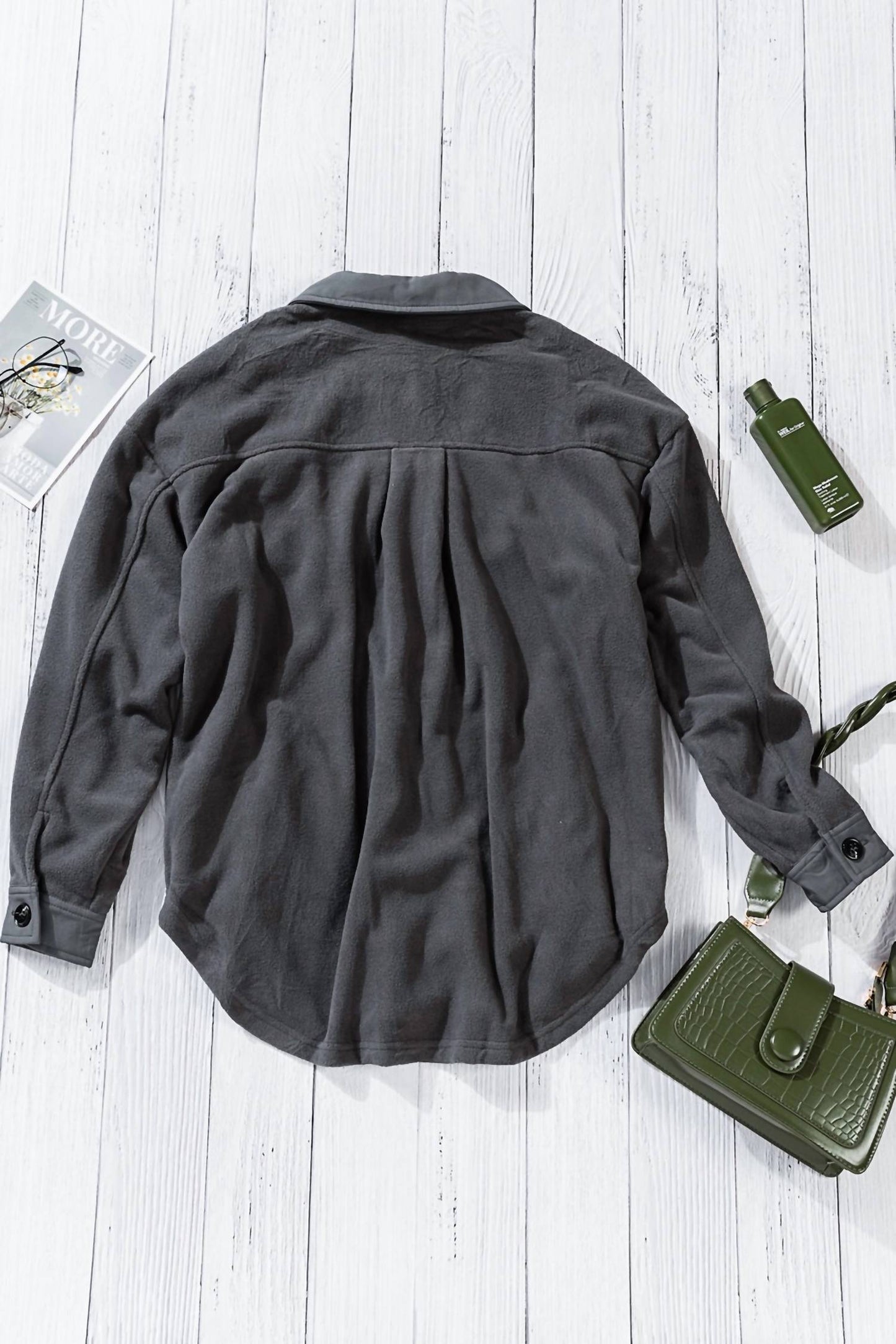 Dear Lover - Turn Down Collared Shacket