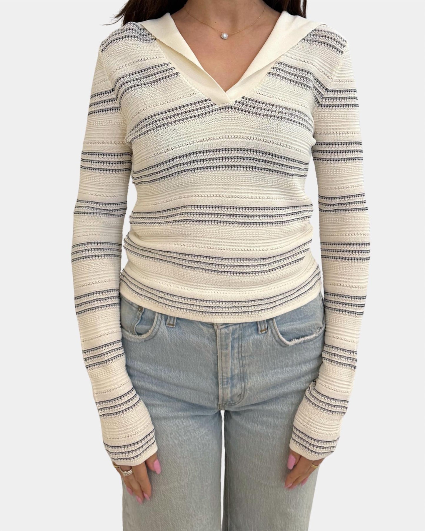 Steve Madden - Yvette Striped Sailor Sweater