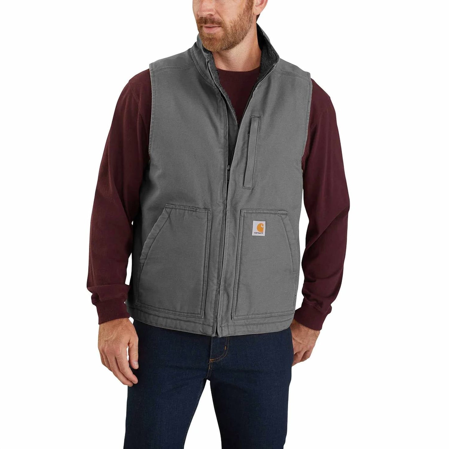 Carhartt - Men's Duck Sherpa Mock Neck Vest - Plus
