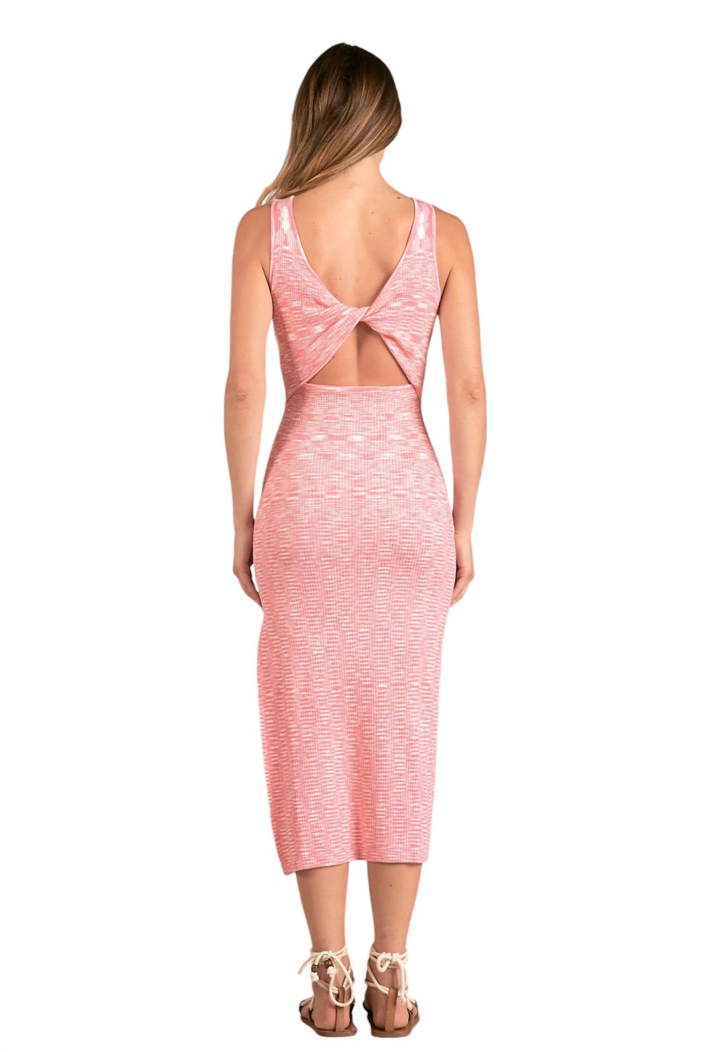 Elan - Maxi Back Twist Cut out Dress