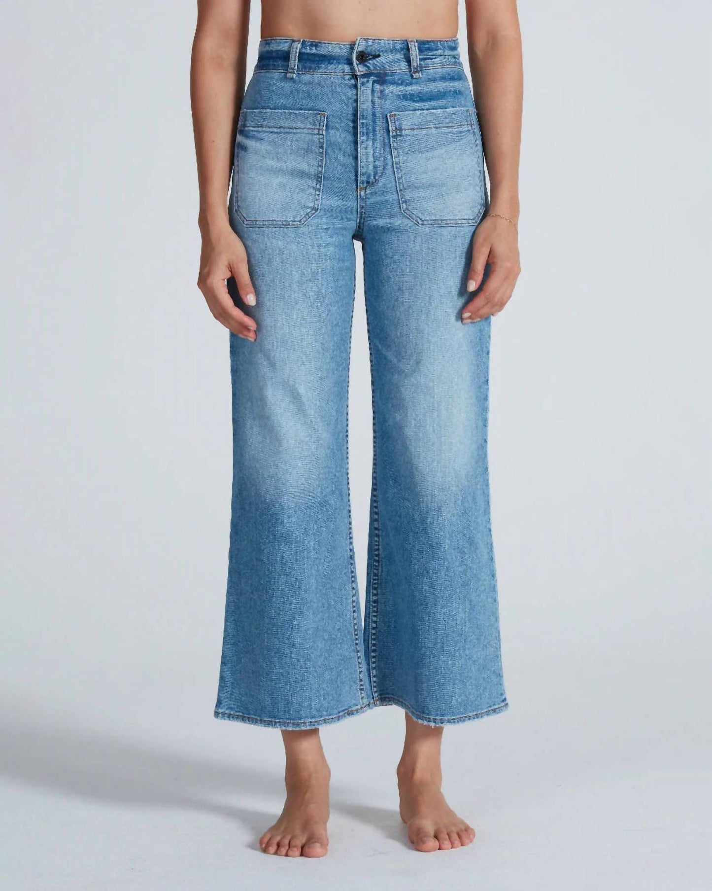 Askk Ny - Cropped Sailor Jeans