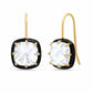 Tai - Women's Square Shaped With Enamel Bezel Earring