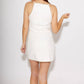2.7 August Apparel - Pearl Perfection Halter Mini Dress