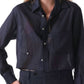 Cissa - Shorty Cotton Silk Sheer Stripe Shirt