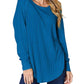 Basic Bae - Chic Ribbed Round Neck Slit Tee