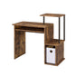 Lyphre Computer Desk - Weathered Oak / Black