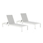 Outdoor Patio Chaise Lounge with 5 Reclining Positions