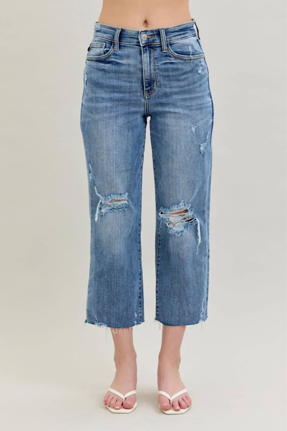 Judy Blue - Jolie Cropped Jean Distressed
