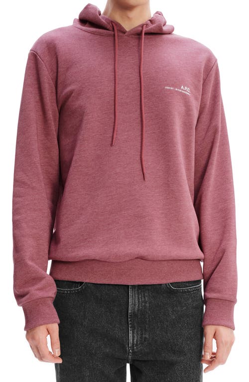 apc-logo-graphic-hoodie-bordeaux-chine