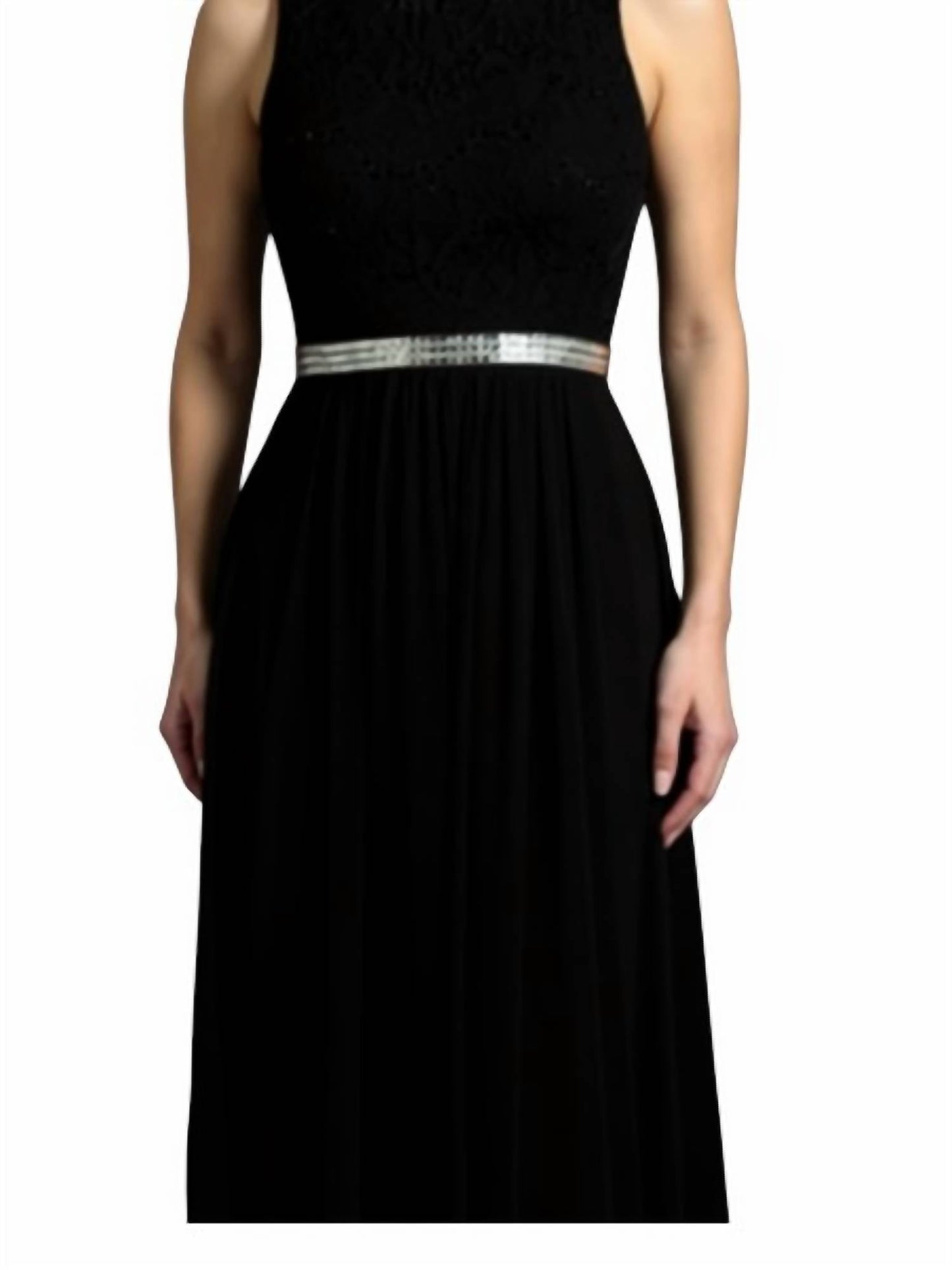 Fiesta Fashion - Lace And Satin Long Bridesmaids Maxi Dress