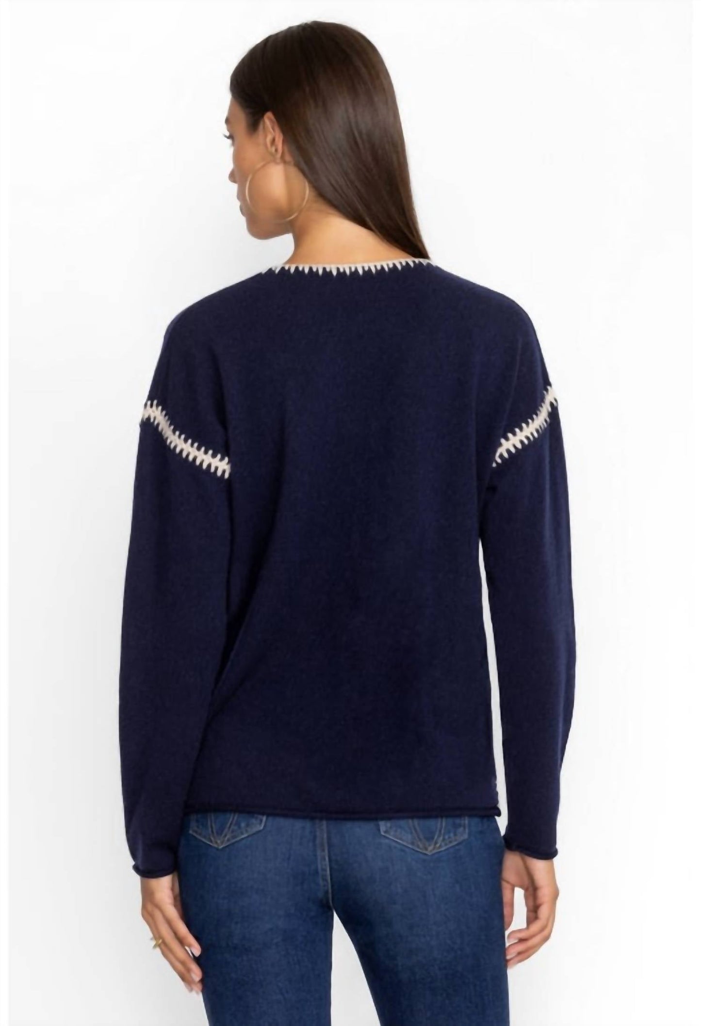 Johnny Was - JENAI WHIPSTITCH V-NECK PULLOVER