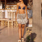M.A.B.E. - Bani Print Mini Skirt