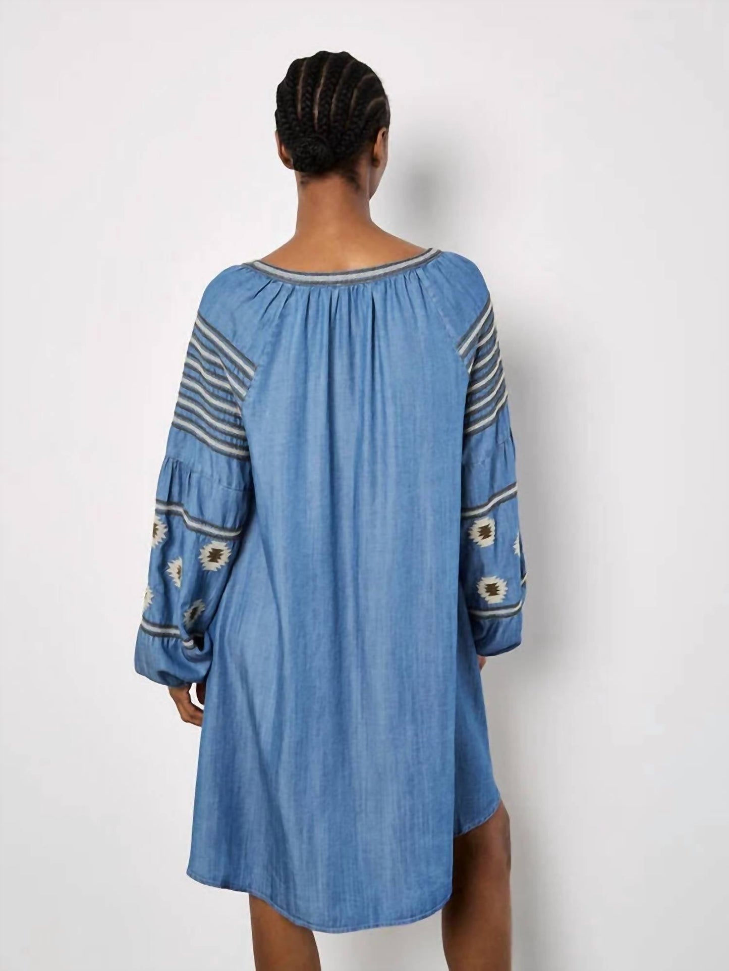 Apricot - Aztec Embroidered Mini Dress