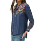 Johnny Was - DURAGO RUFFLE NECK SHIRT