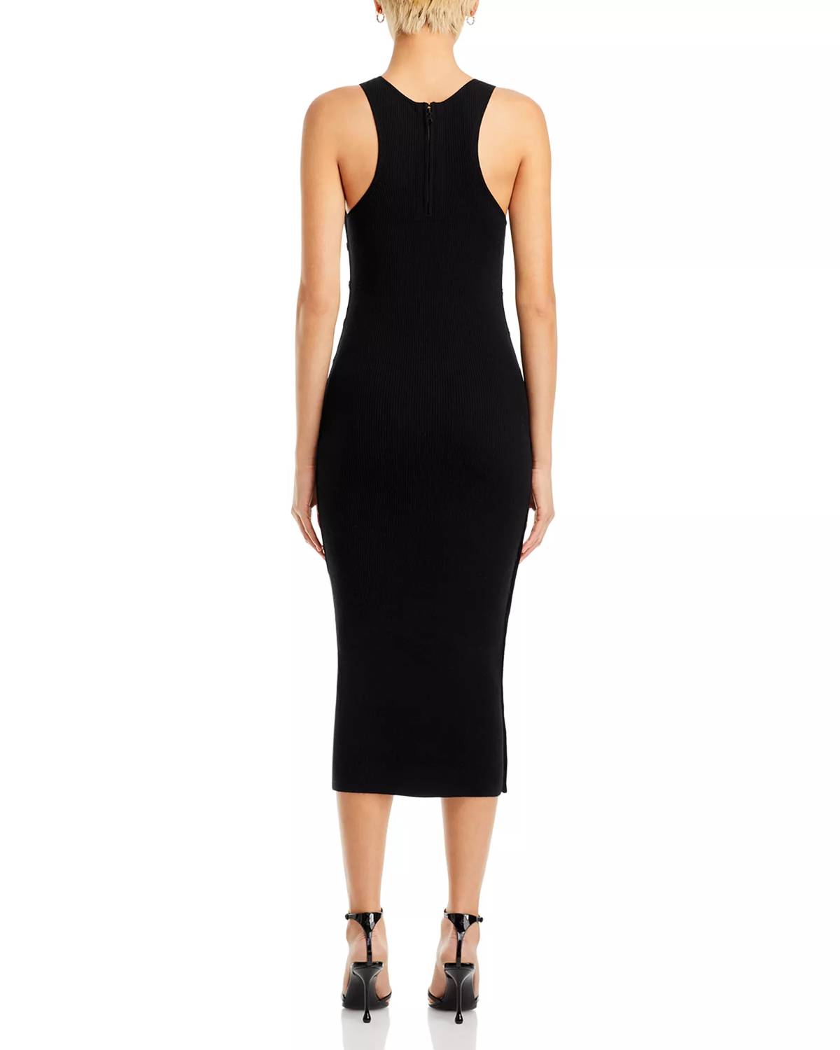 Alice + Olivia - Lalita Racerback Side Snap Wool Knit Midi Dress