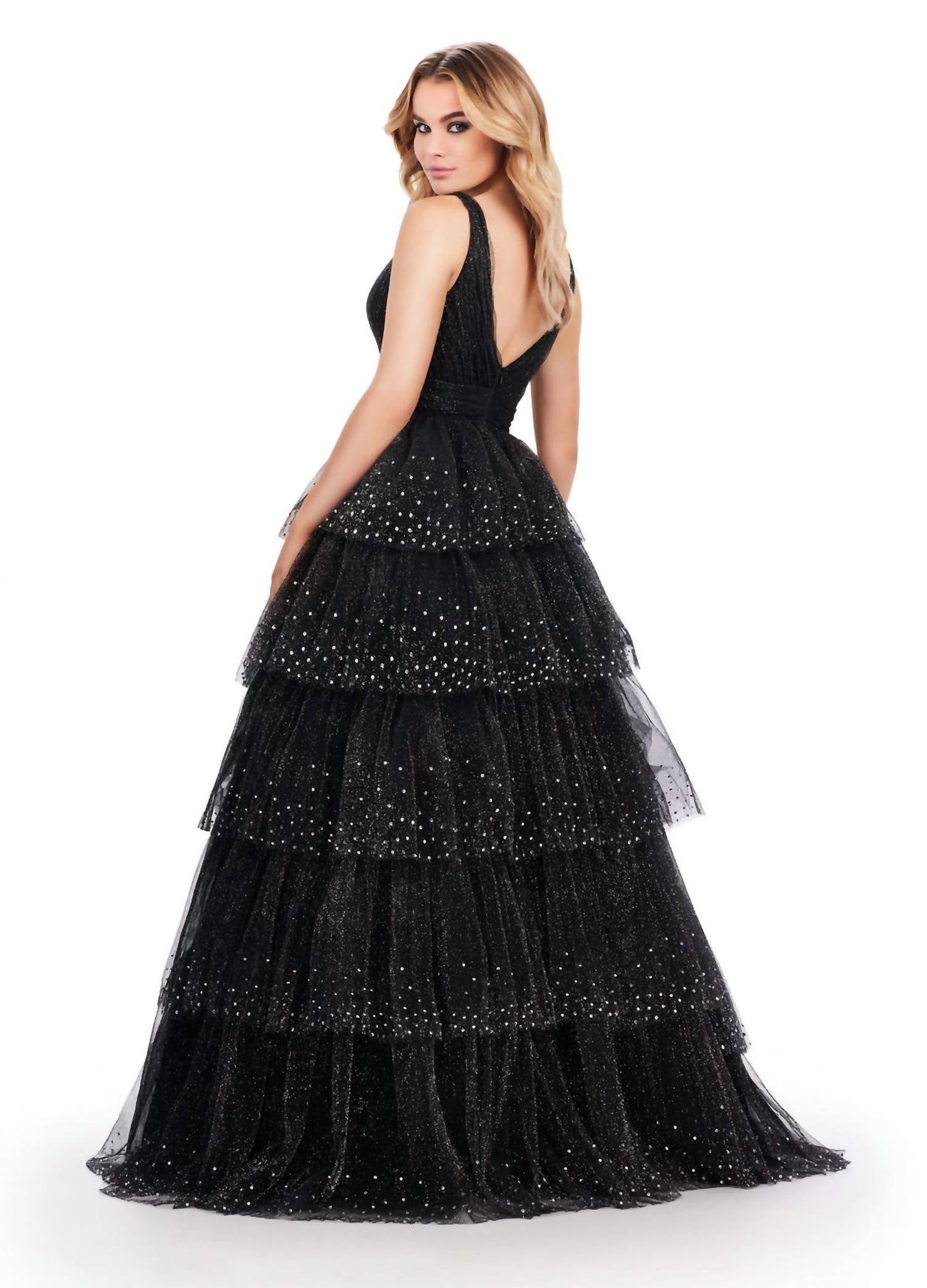 Ashleylauren - Sparkling Glitter Tulle Ball Gown
