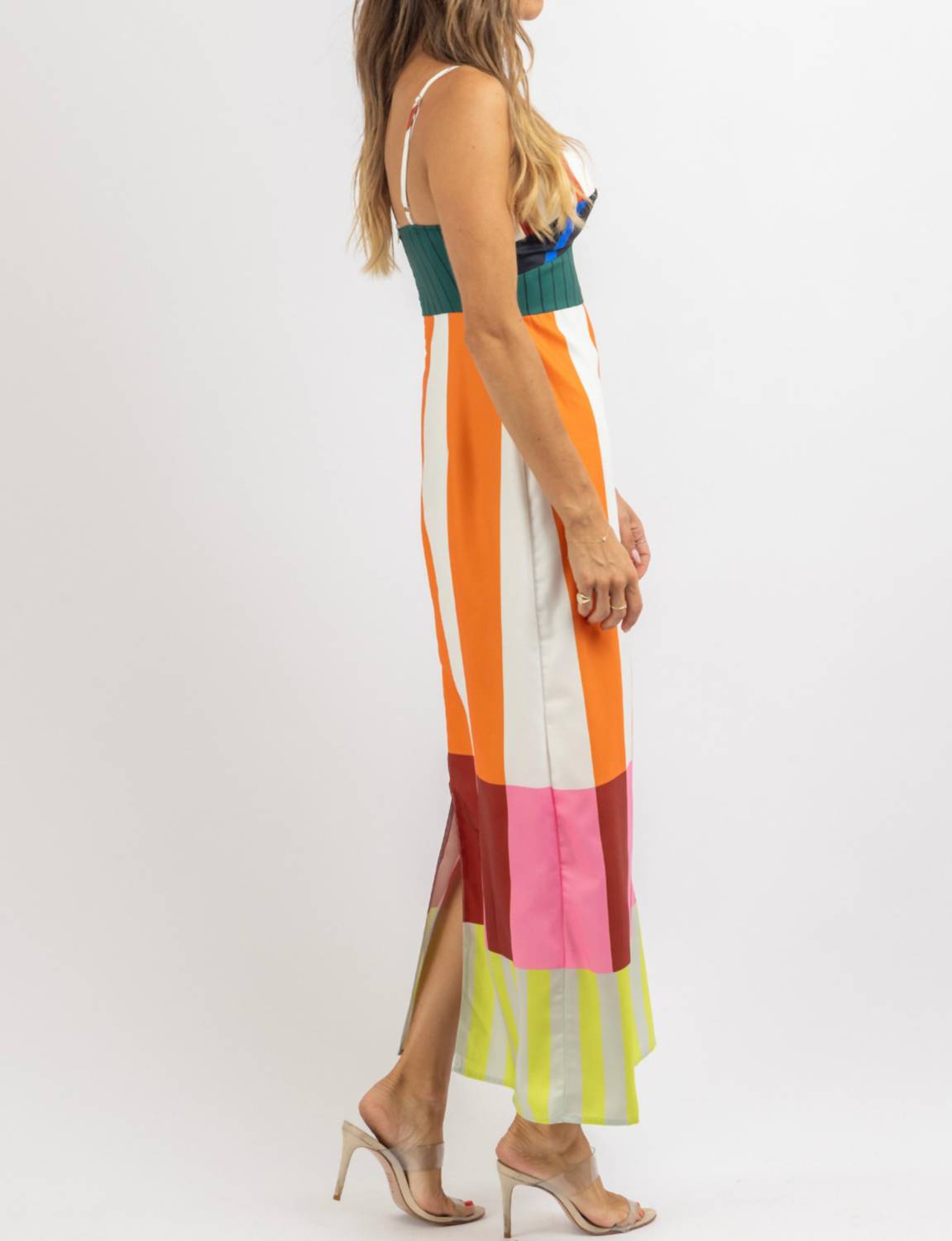 1 Fashion - Satya Striped Midi Dress