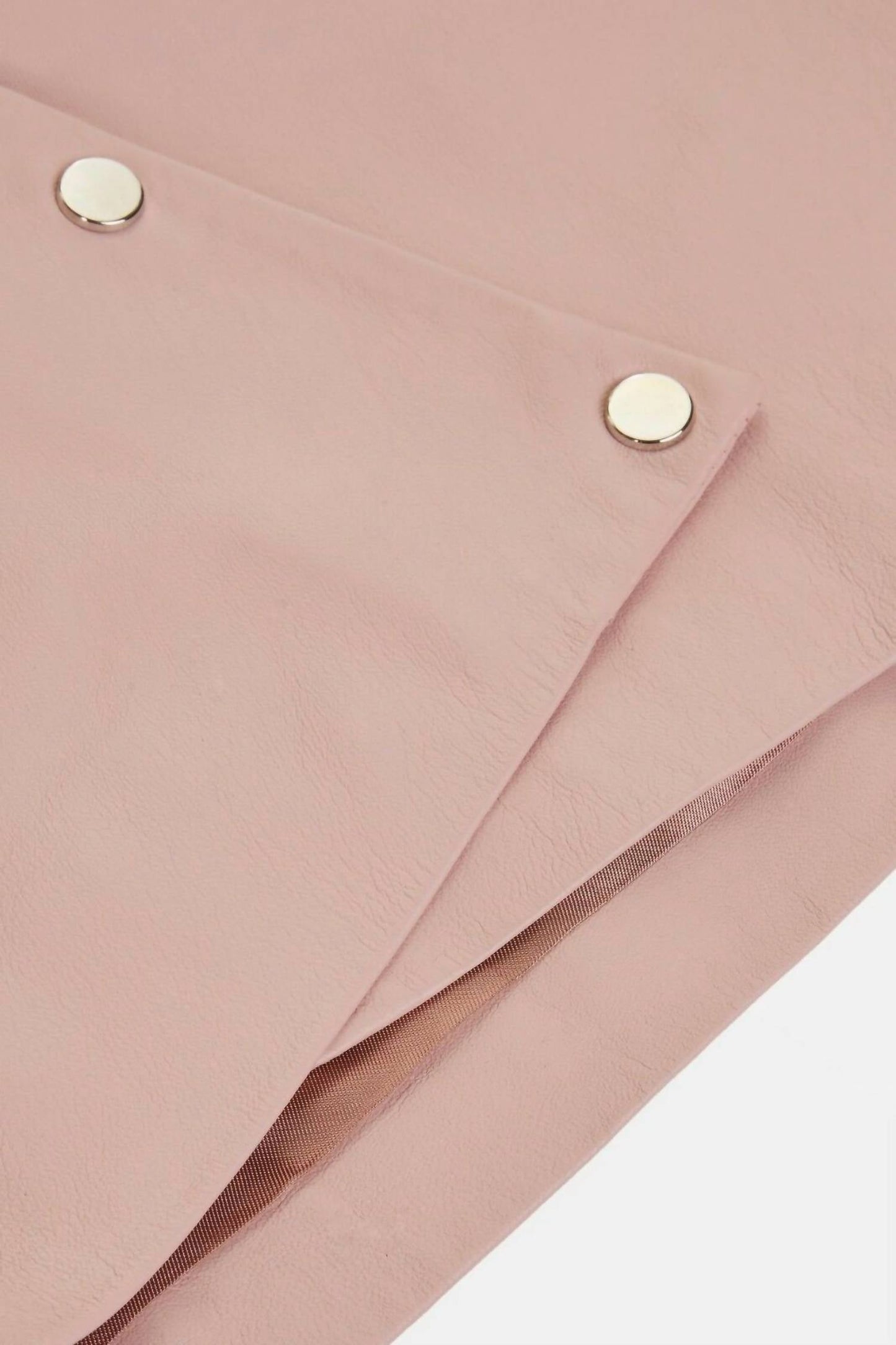 Topshop - Soft Wrap Top Snap On Cropped Leather Jacket