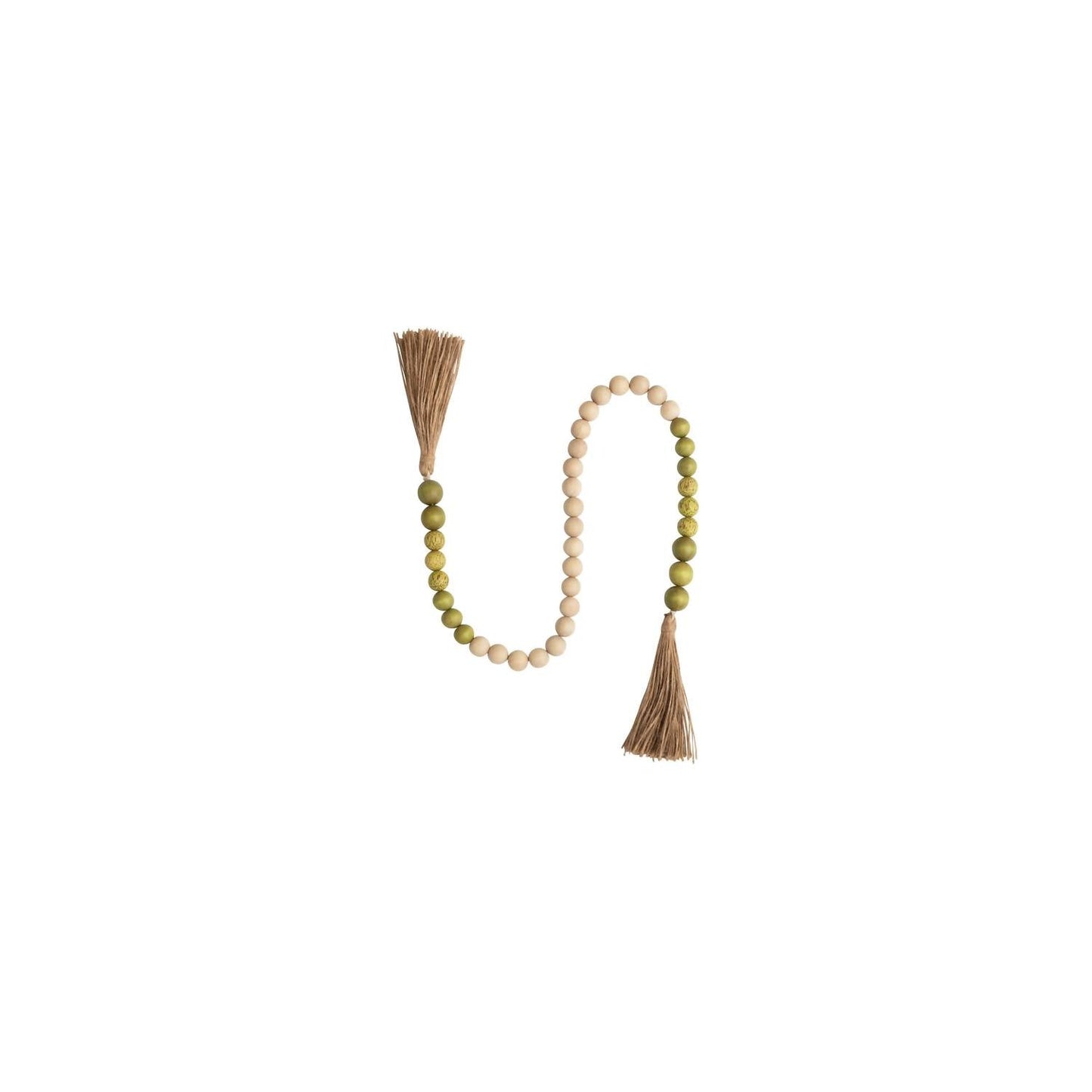 Creative Co-Op - Wood and Coco Shell Bead Garland
