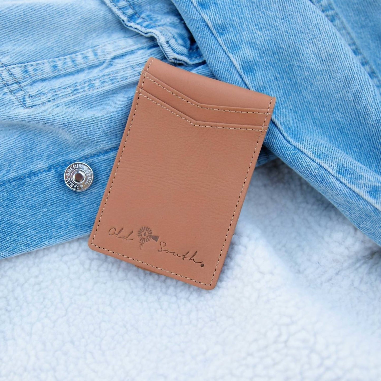 Old South Apparel - Men's Leather Bi-fold Clip Wallet