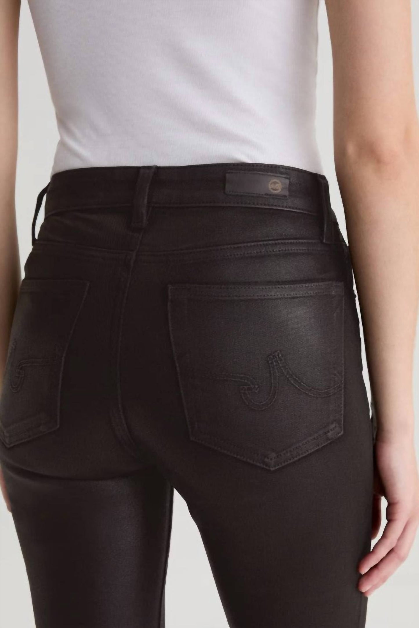 Ag Jeans - Mari Leatherette Super Straight Leg Jeans