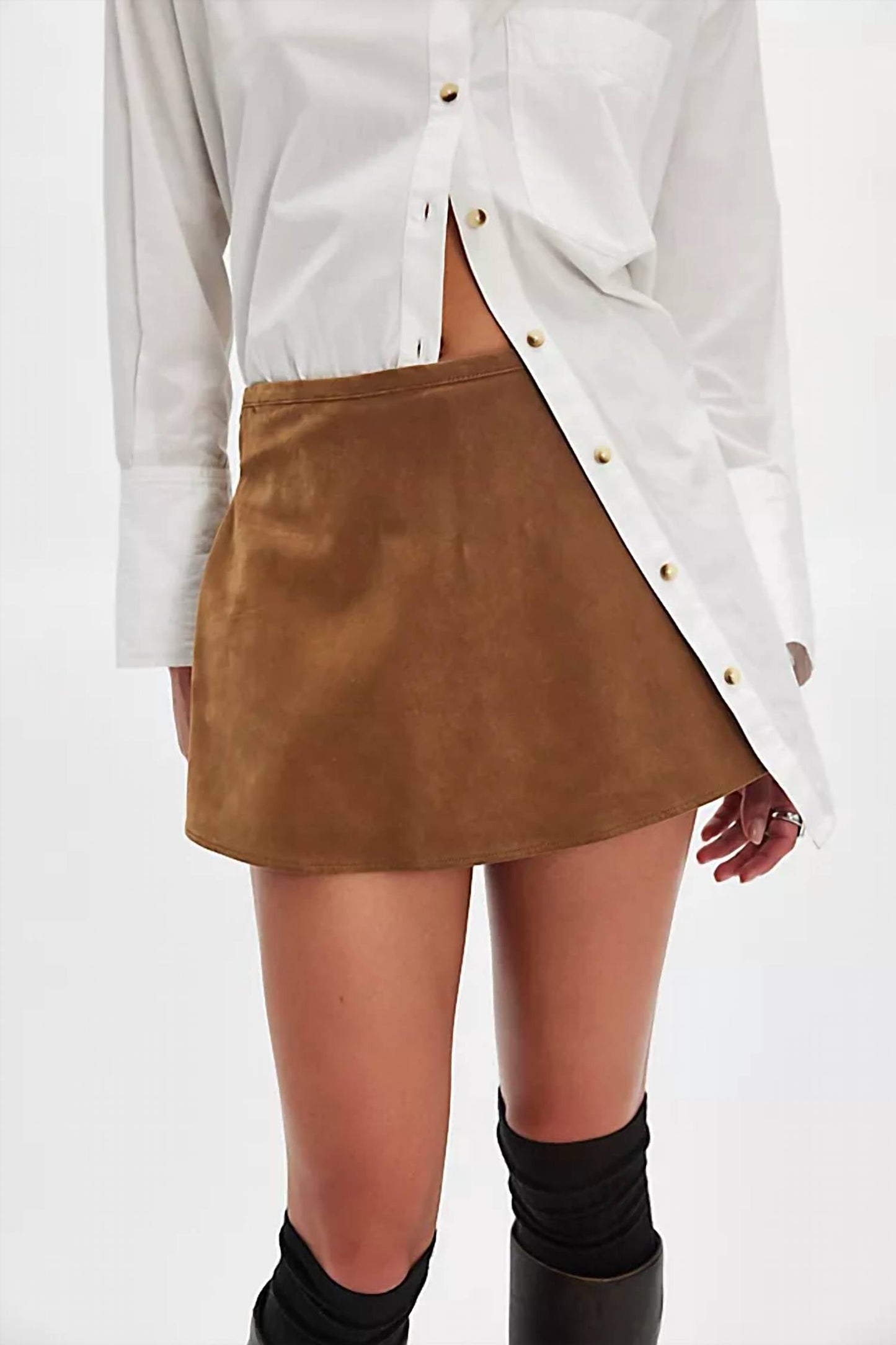 Free People - PARADISE FOUND SUEDE SKORT
