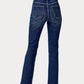 Risen - Women's Mandie Curvy Mid Rise Ankle Straight Slim Jeans