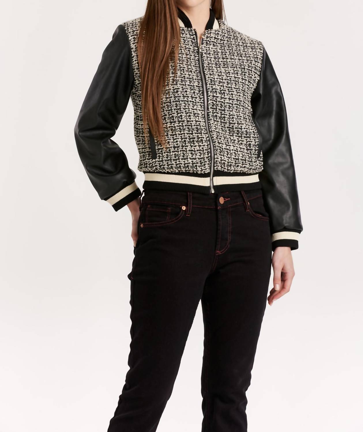 Another Love - Janel Coco Tweed Bomber Jacket