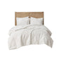 King/Cal King Embroidered Medallion Faux Fur Ultra Plush Comforter Mini Set
