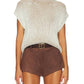 वर्ले - लॉरेन प्लेटेड निट टैंक