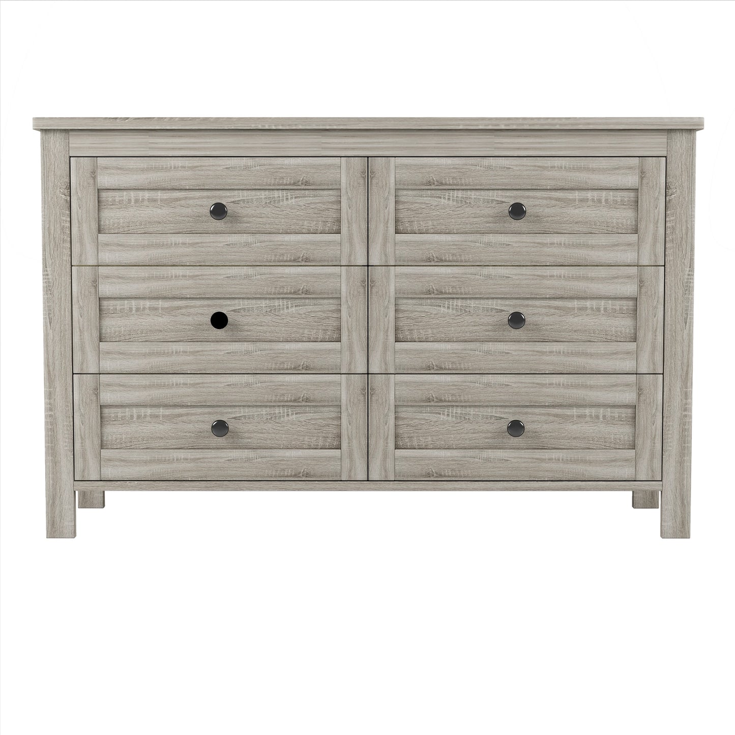 3-Pieces Bedroom Set Queen Size Farmhouse Platform Bed with Storage Headboard and Charging Station