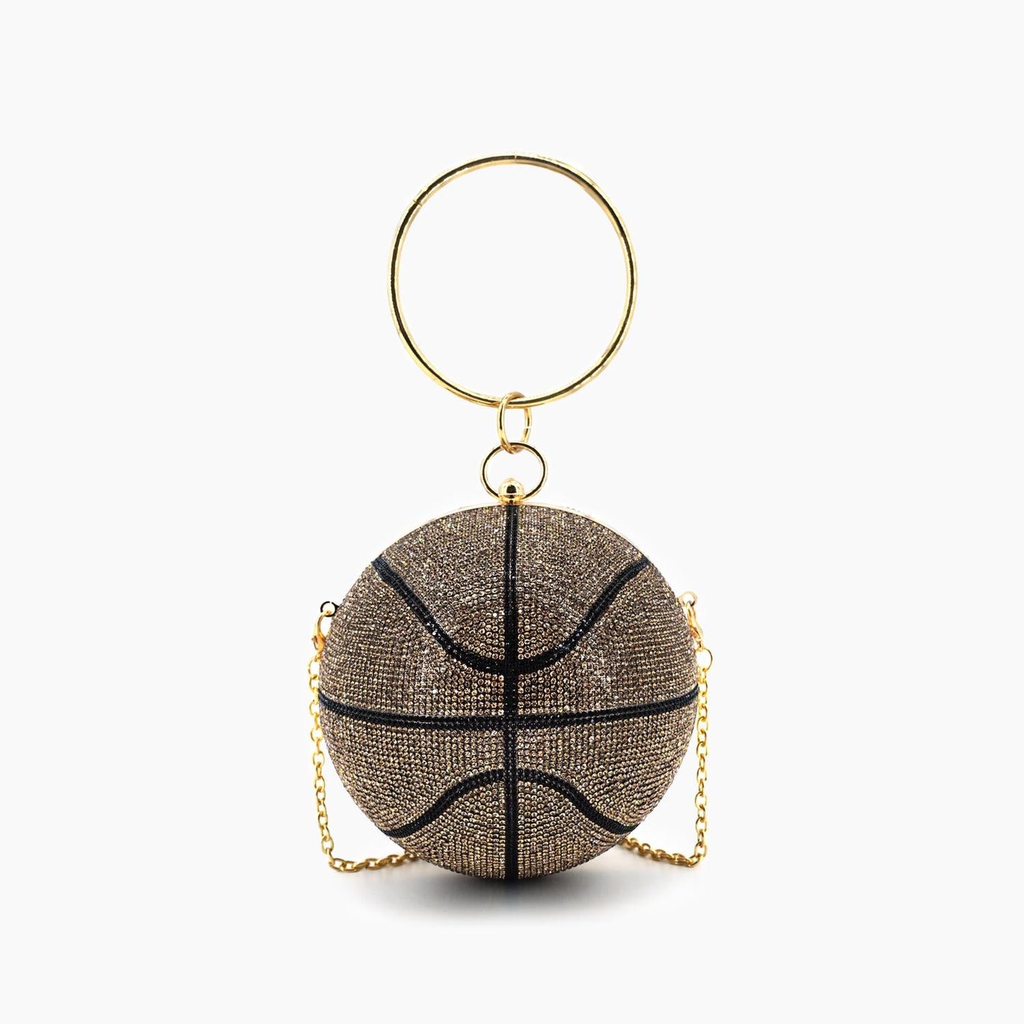 Like Dreams - Women's Dribble Rhinestone Basketball Clutch Bag
