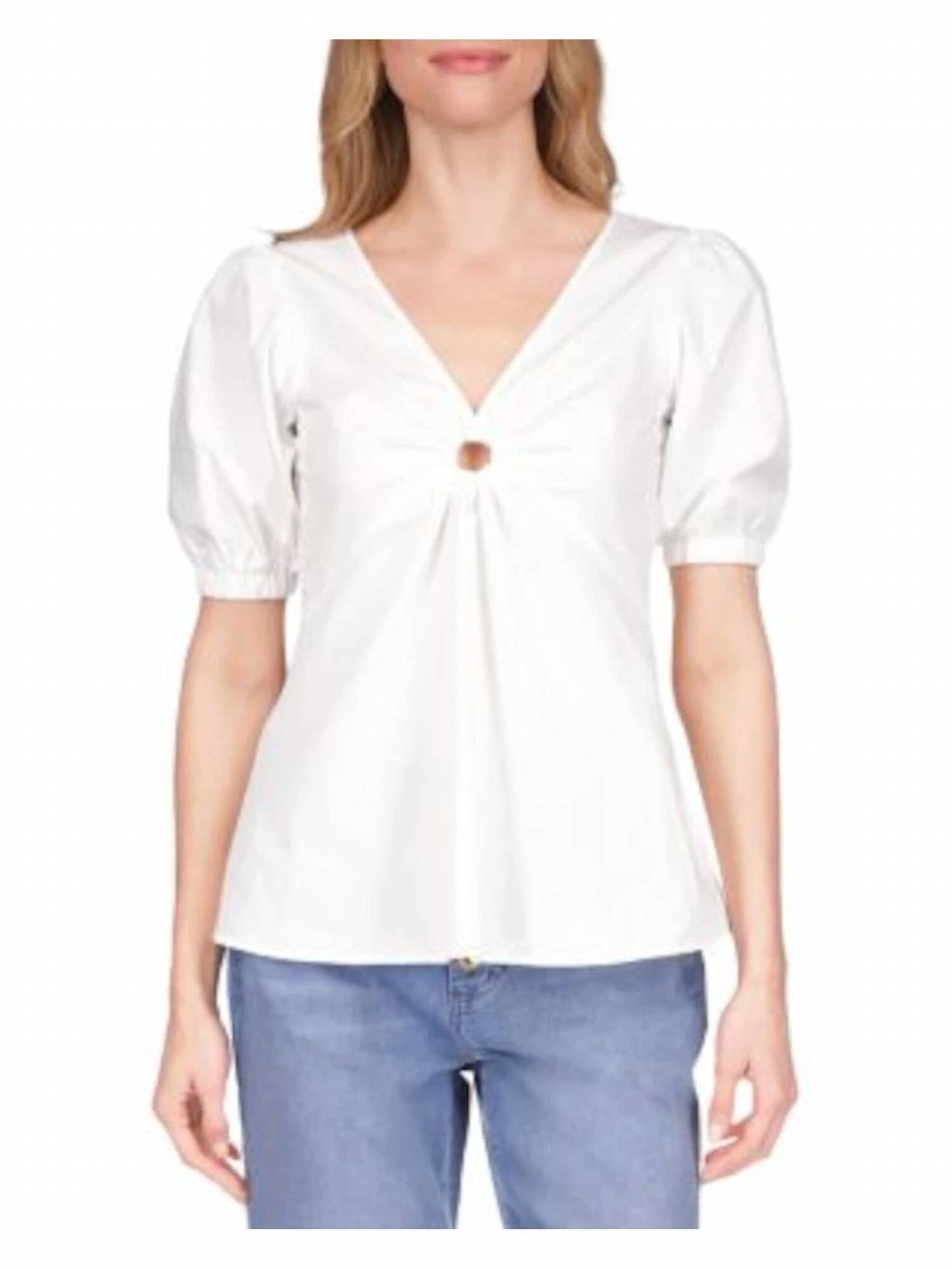 Michael Kors - Lined Ring Cutout Blouse