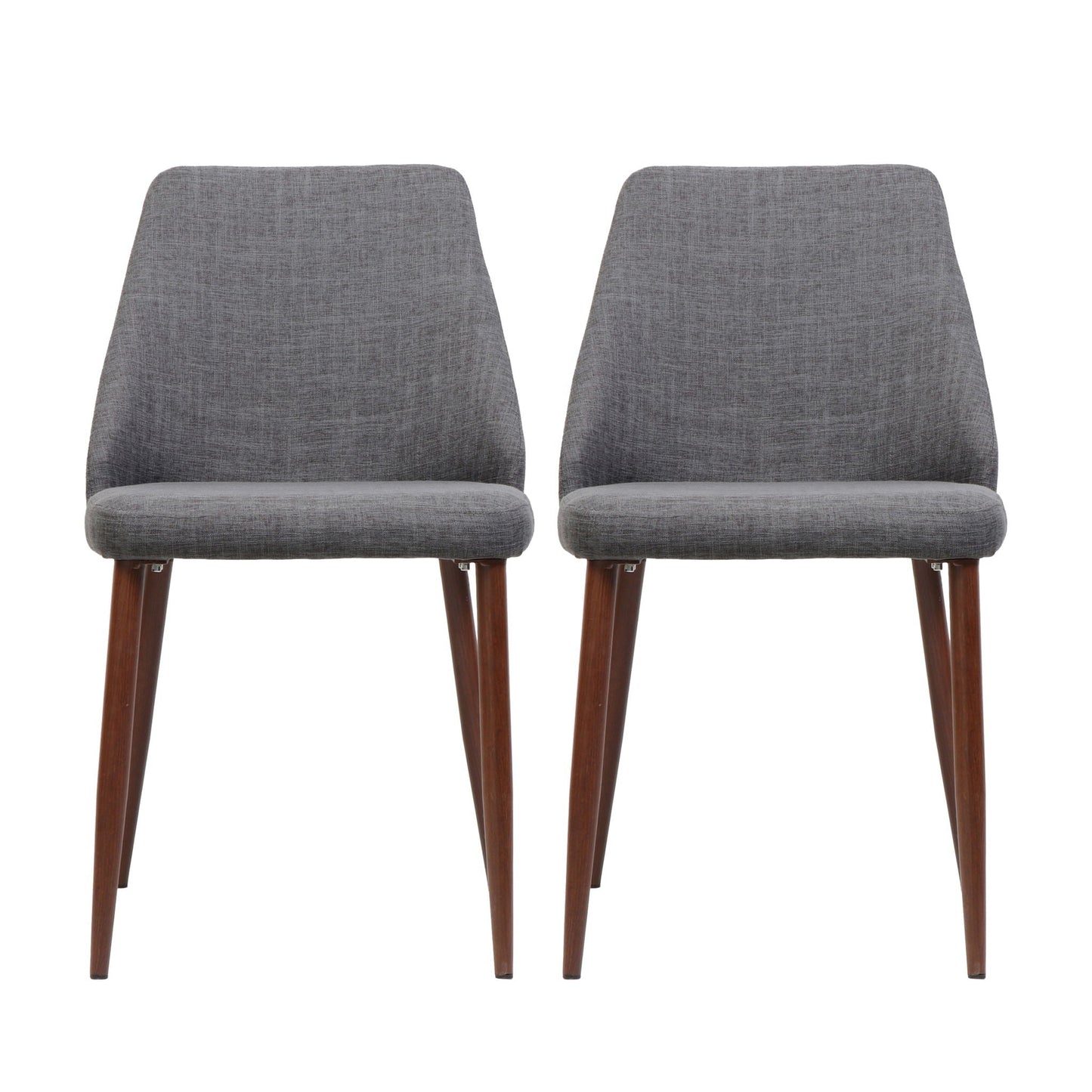 Modern Dining Chair With Iron Legs And Wood Finish