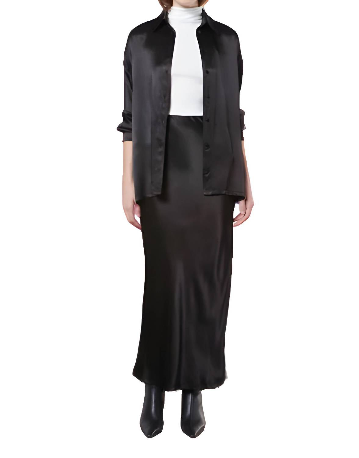 Enza Costa - Long-sleeve Satin Shirt