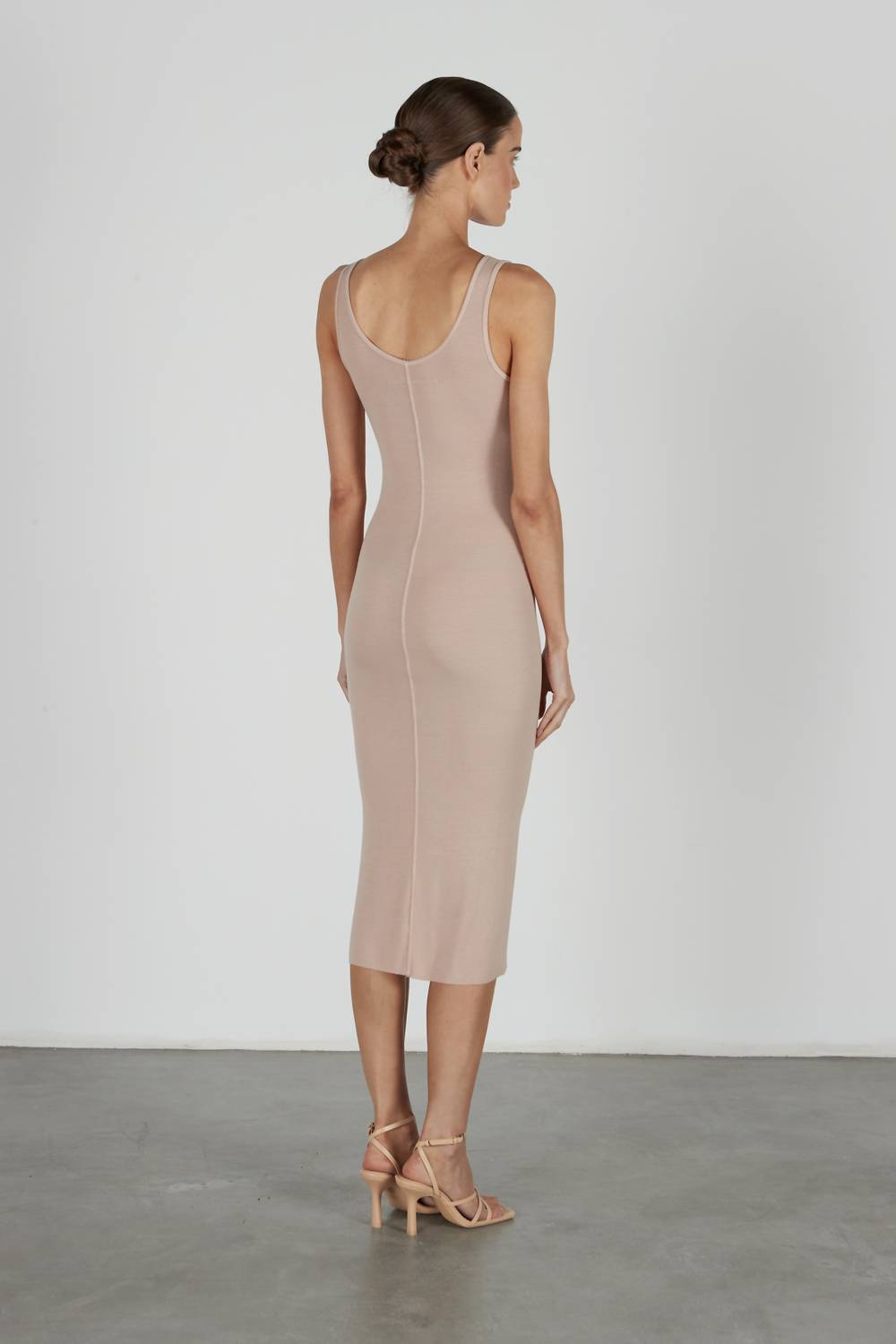 Enza Costa - SILK RIB TANK MIDI DRESS