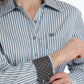 Cinch - Striped Long Sleeve Button Down Shirt