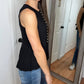 Anniewear - Bianca Button Down Peplum Sweater Vest