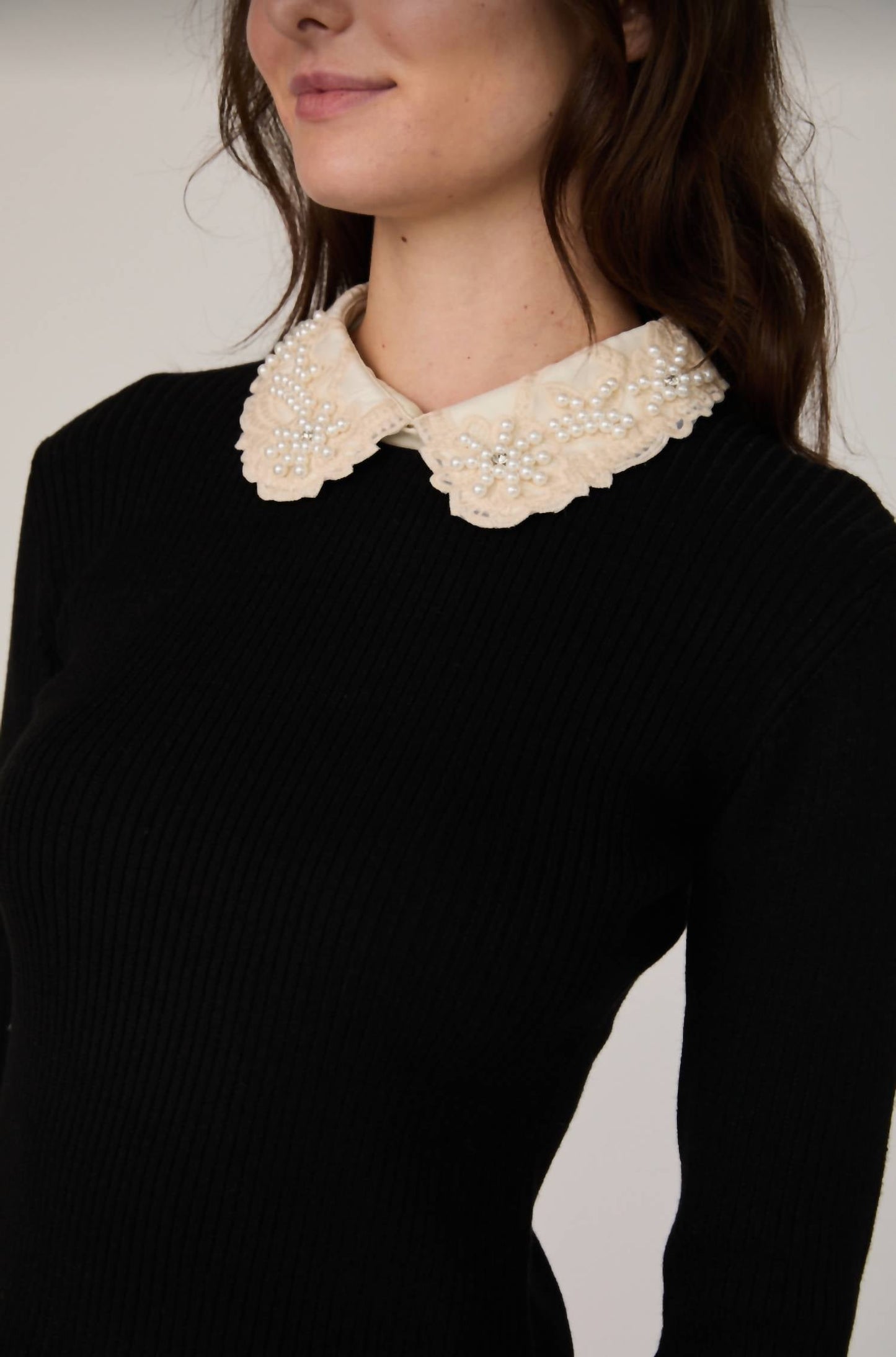 French Connection - Mozzarella Embellished Knit Top