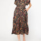 Entro - Satin Printed Midi Dress