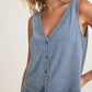 Z Supply - Solace V-neck Jersey Denim Tank Top