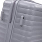 4-Piece PP Spinner Wheel Luggage Set with Cosmetic Case, Light Gray
